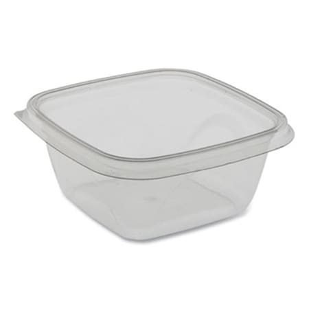 Pactiv PCT 16 oz Earth Choice Recycled PET Square Base Salad Containers, Clear SAC0516